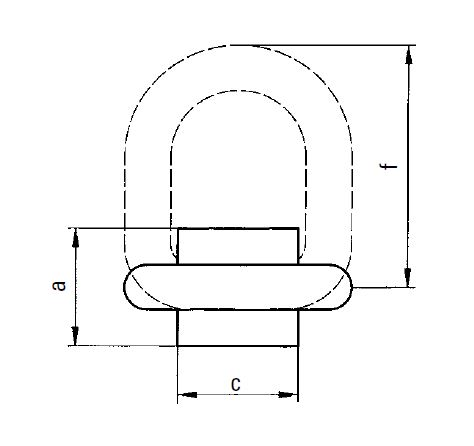 Weld-on lifting eye APS Grade 8 measurements.