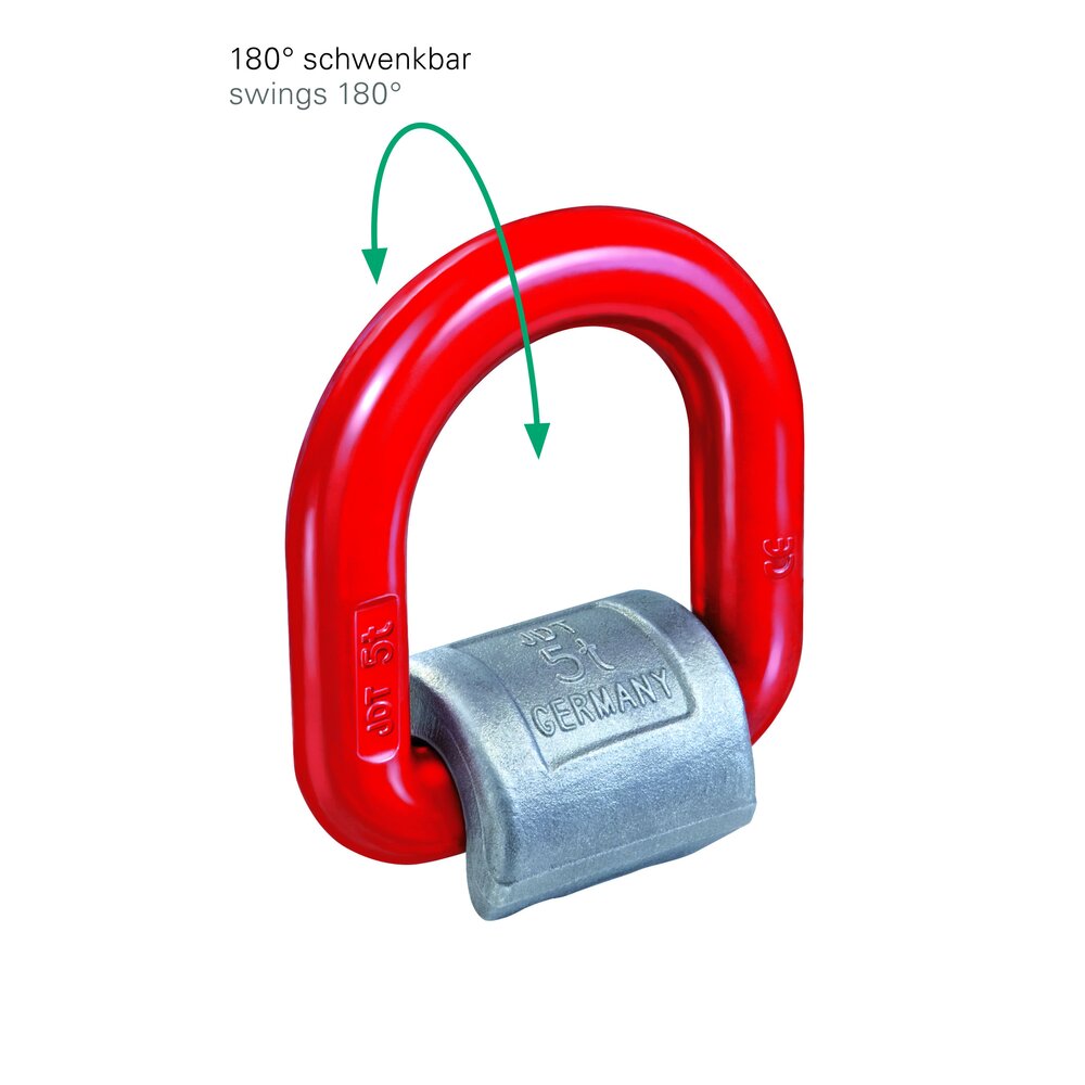 Weld-on lifting device TAPS eye swing angle.